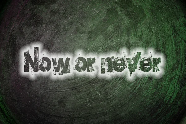 Now or never text on background — Stock Photo, Image