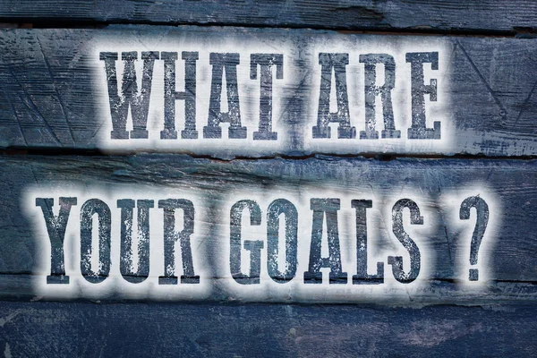 Каковы ваши цели? — стоковое фото