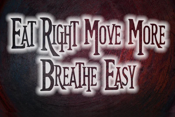 Eat Right Move More Breathe Easy Concept — Stock Photo, Image