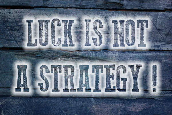運は戦略コンセプトではないです。 — ストック写真
