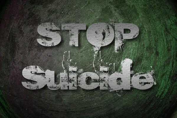 Stop concetto di suicidio — Foto Stock