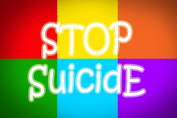 Stop zelfmoord concept — Stockfoto