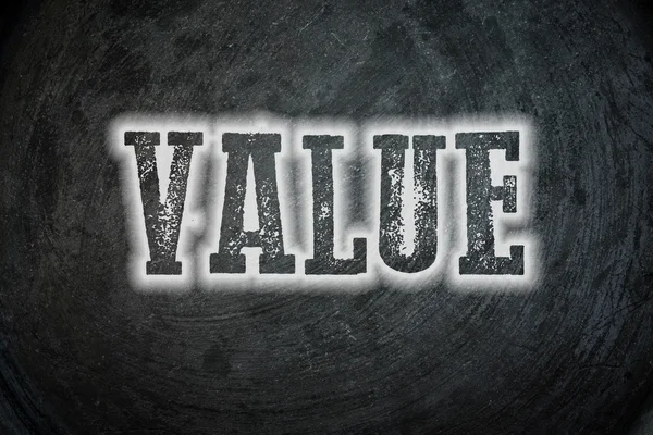 Концепция ценности — стоковое фото