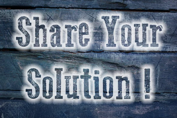Compartilhe seu conceito de solução — Fotografia de Stock