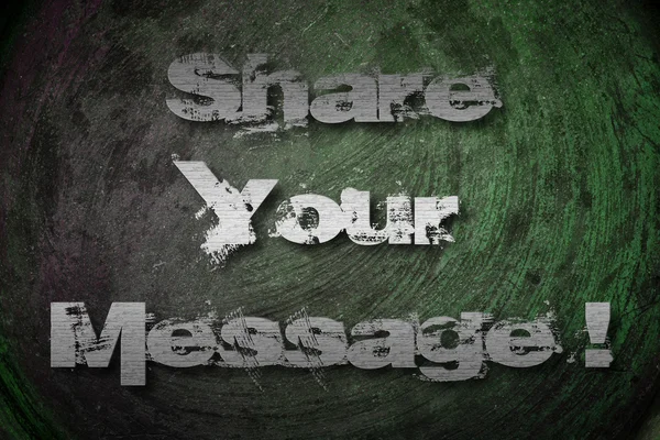 Compartilhe seu conceito de mensagem — Fotografia de Stock
