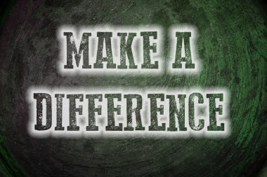 Make A Difference Concept clipart
