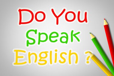 Do You Speak English Concept clipart