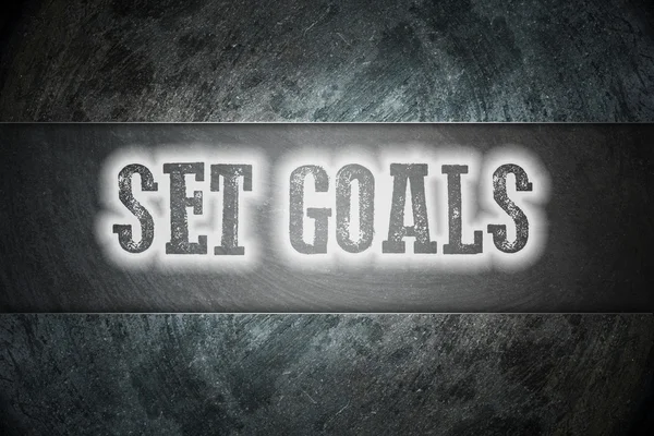 Set Goals Concept — Stock Photo, Image