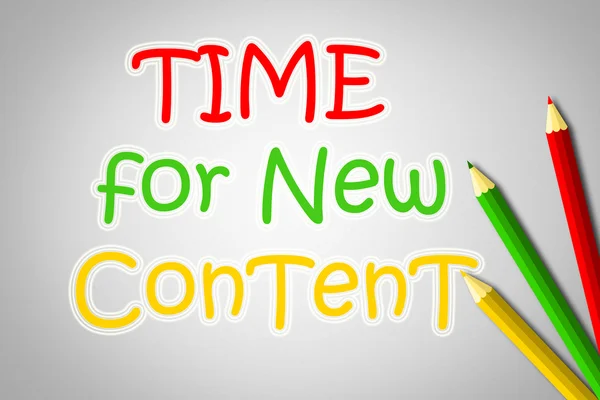 Zeit für neues Content-Konzept — Stockfoto