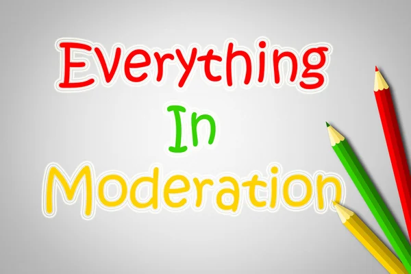 Everything in Moderation Concept — Stock Photo, Image