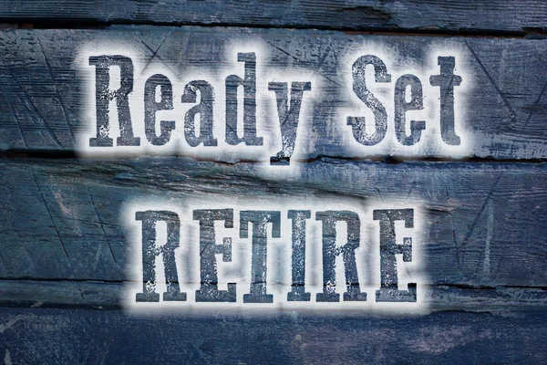 Klaar set pensioen concept — Stockfoto