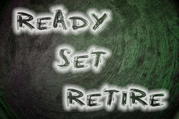Klaar set pensioen concept — Stockfoto