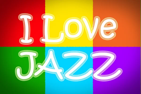 Én szeretem a jazz koncepció — Stock Fotó