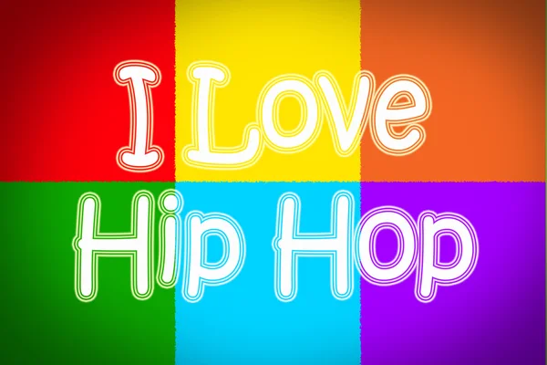 I Love Hip Hop Concept — Stock Photo, Image