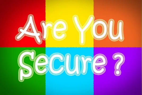 Are You Secure Concept — Stock Photo, Image