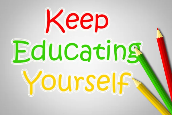 Keep Educating Yourself Concept — Stock Photo, Image