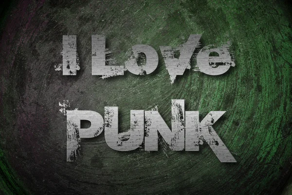 I Love Punk Concept — Stock Photo, Image