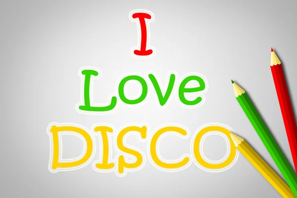 I Love Disco Concept — Stock Photo, Image