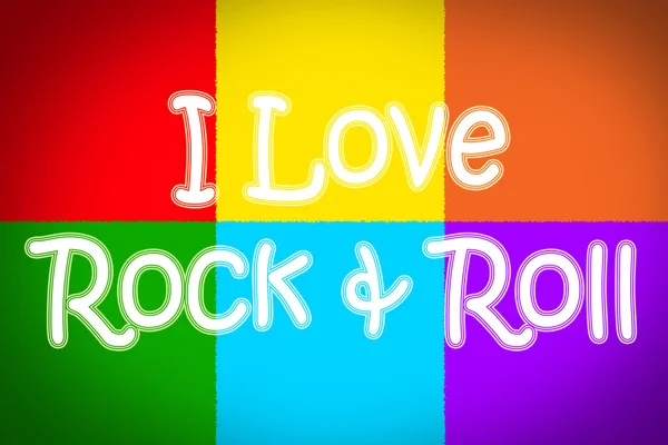 I Love Rock And Roll Concept — Stock Photo, Image