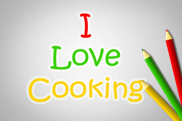 I Love Cooking Concept — Stock Photo, Image