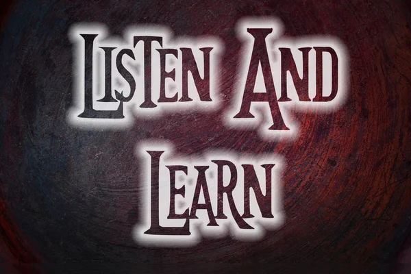 Lyssna och lär Begreppet — Stockfoto