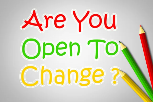 Êtes-vous ouvert au changement concept — Photo