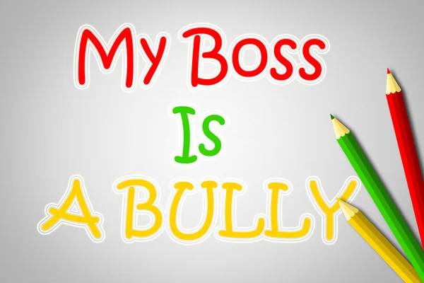 O meu chefe é um conceito agressivo. — Fotografia de Stock