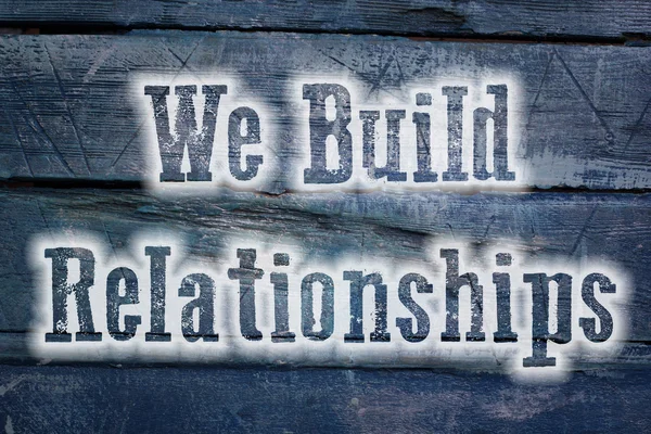 Construímos o conceito de relacionamentos — Fotografia de Stock