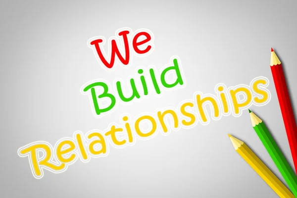Χτίζουμε σχέσεις έννοια — Φωτογραφία Αρχείου