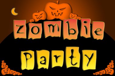 Cadılar Bayramı zombi partisi metin arka plan üzerinde