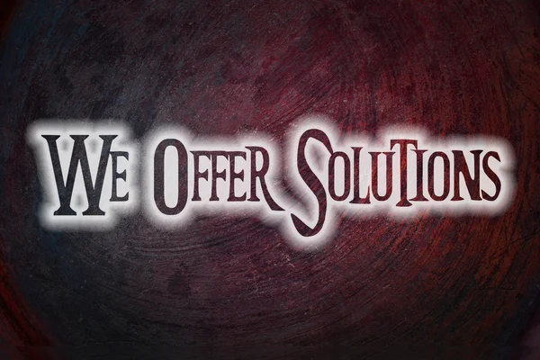 We Offer Solutions Concept — Stock Photo, Image