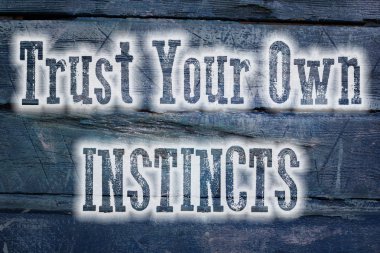 Trust Your Own Instincts Concept clipart
