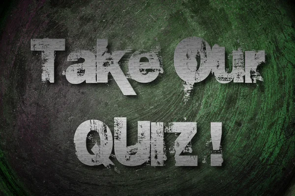 Nemen onze quiz concept — Stockfoto