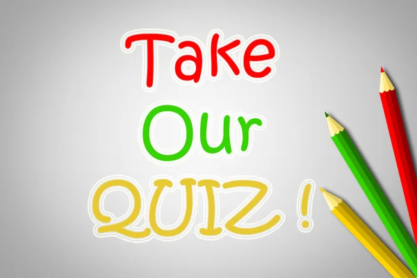 Take Our Quiz Concept — Stock Photo, Image