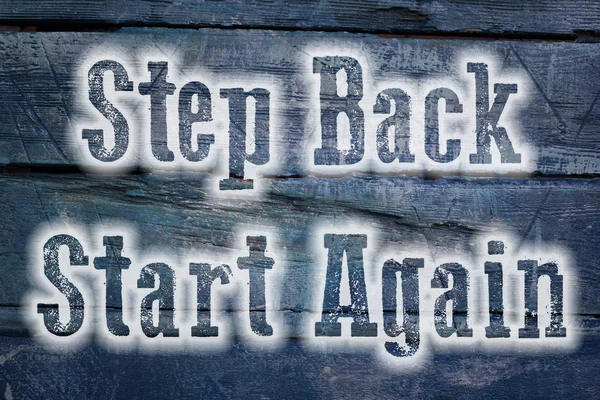 Step Back Start Again Concept — Stock Photo, Image