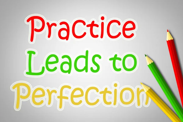 Practice Leads To Perfection Concept — Stock Photo, Image