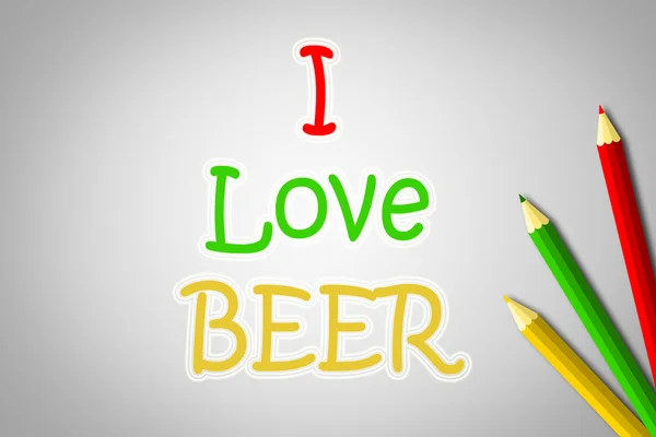 I Love Beer Concept — Stok Foto