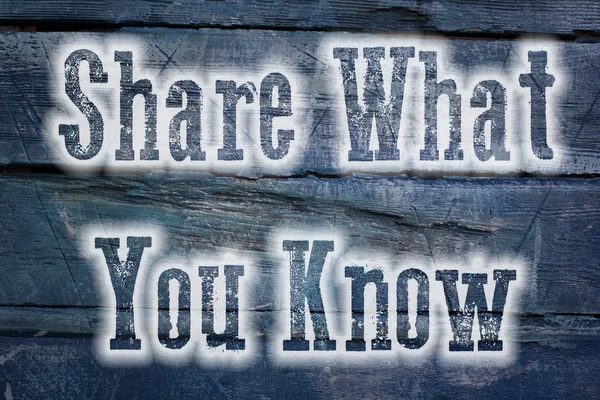 Share What You Know Concept — Stock Photo, Image
