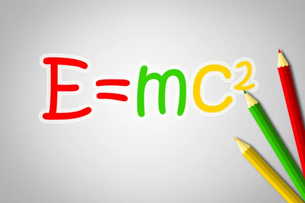 Физическая формула Альберта Эйнштейна — стоковое фото