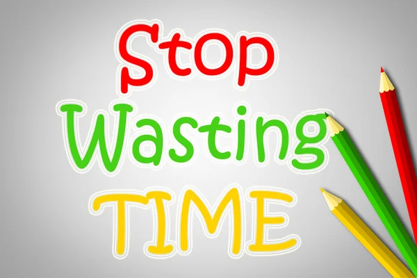Σταματήστε να σπαταλάτε χρόνο έννοια — Φωτογραφία Αρχείου