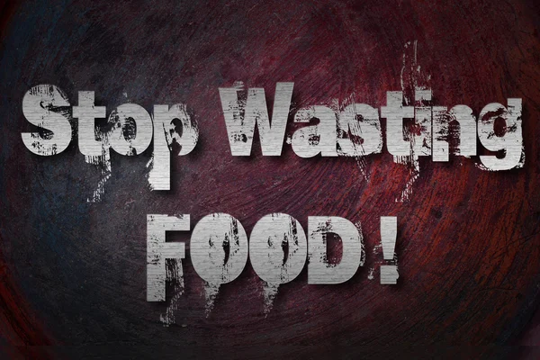 Smettila di sprecare il concetto di cibo — Foto Stock