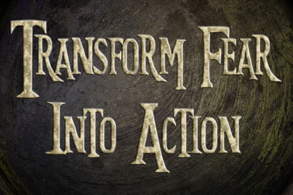 Transformar o medo em conceito de ação — Fotografia de Stock