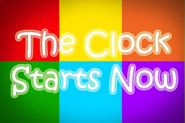 The Clock Starts Now Concept — Stock Photo, Image