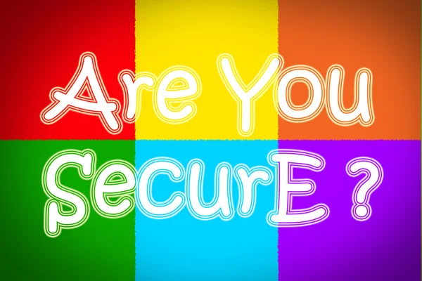 Are You Secure Concept — Stock Photo, Image