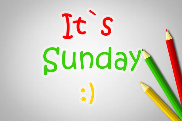 It's Sunday Concept — Stock Photo, Image