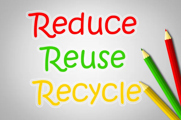 Reduzierung des Recycling-Konzepts Stockbild