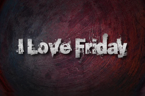 I Love Friday Concept — Stock Photo, Image
