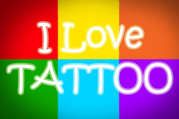 I Love Tattoo Concept — Stock Photo, Image