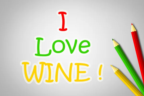 I Love Wine — стоковое фото