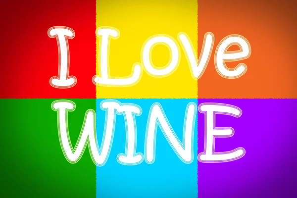 I Love Wine Concept — Stock Photo, Image